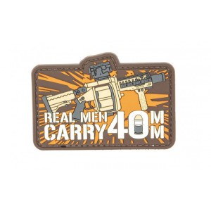 Шеврон Real Men CARRY 40mm PVC